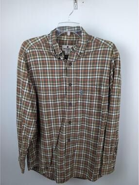 Woolrich Plaid Flannel Button Down Shirt Men’s Size M